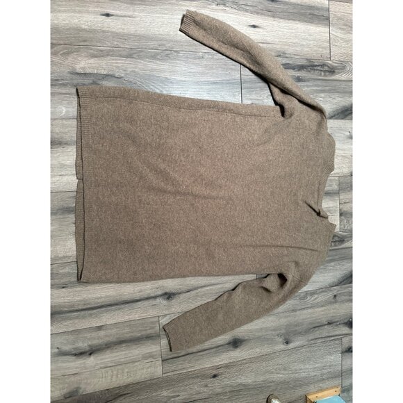 Icône G Tan 100% Wool Button-Up Cardigan Sweater READ - Picture 6 of 7